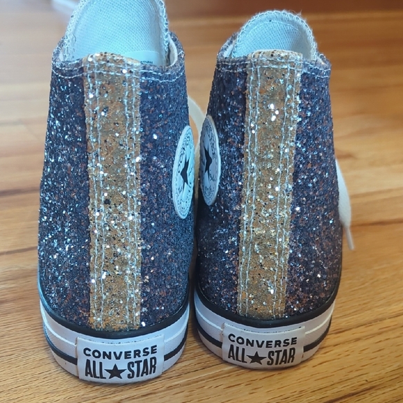 Converse Chuck Taylor Sparkly High-Top Sneakers - Silver - Picture 4 of 6